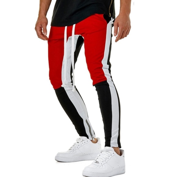 track pants color block